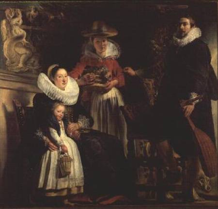 The Artist and His Family in a Garden van Jacob Jordaens