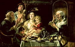 As the Old Sing, so the Young Pipe van Jacob Jordaens