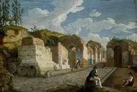 Das Herkulaner Tor in Pompeji. van Jacob Philipp Hackert