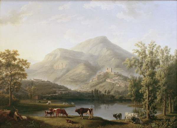Haendel , Landscape near Itri van Jacob Philipp Hackert