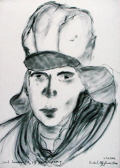 Jawid Amammudin, 14th February 2002 (charcoal on paper)  van Jacob  Sutton