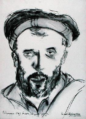Mohammad Haji Rasa, Kabul, Afghanistan, 17th February 2002 (charcoal on paper) 