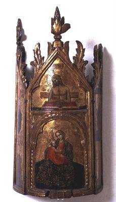 Madonna and Child and Christ Rising from the Sepulchre, central panel of triptych van Jacobello  del Fiore