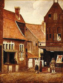 Straßenbild. van Jacobus Vrel