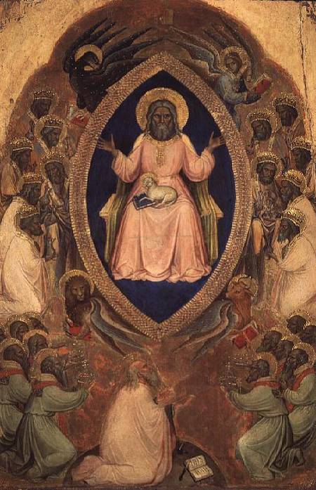 God the Father Enthroned from the Polyptych of the Apocalypse van Jacopo Alberegno