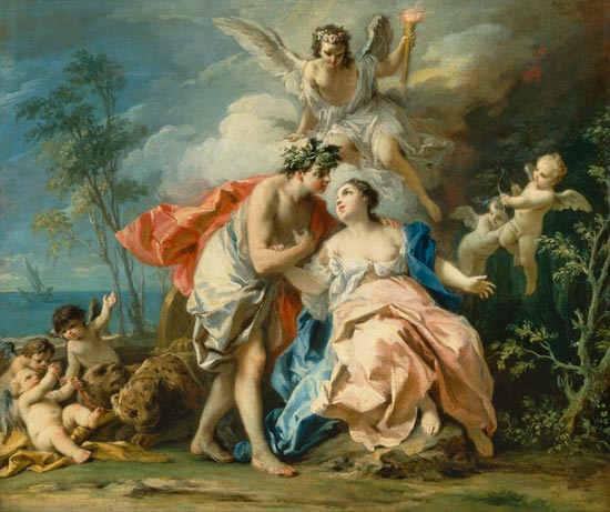 Bacchus und Ariadne van Jacopo Amigoni