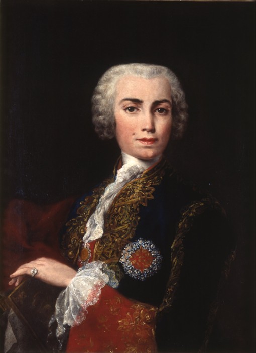 Portrait of the singer Farinelli (Carlo Broschi) (1705-1782) van Jacopo Amigoni