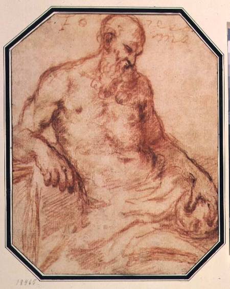 St. Jerome (sanguine) van Jacopo Bassano