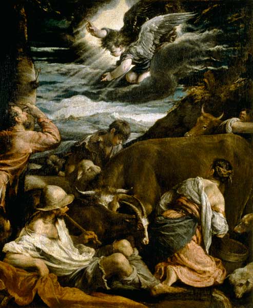 The Annunciation to the Shepherds van Jacopo Bassano