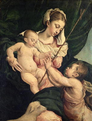Madonna and Child with Saint John, c.1570 (oil on canvas) van Jacopo Bassano
