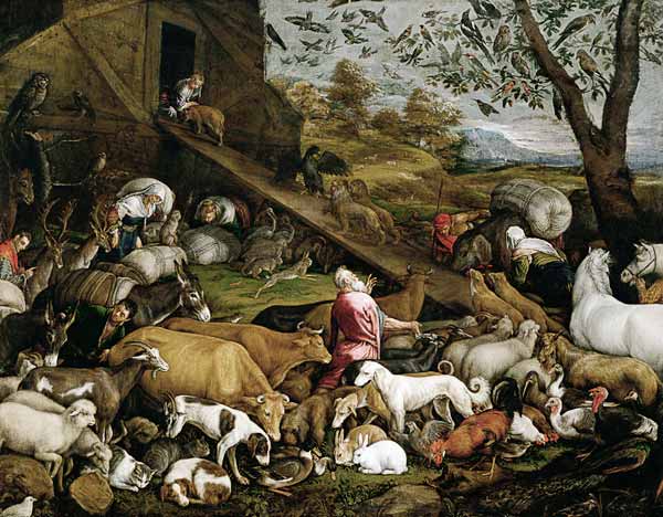 Animals Entering the Ark van Jacopo Bassano