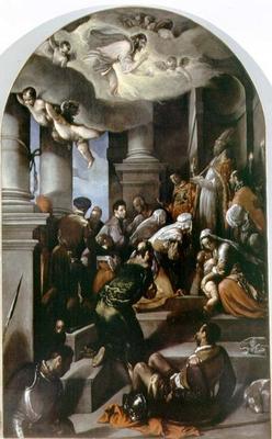 St. Eleutherius Blesses the Devout (altarpiece) van Jacopo Bassano