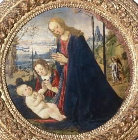 J.del Sellaio, Maria, das Kind anbetend