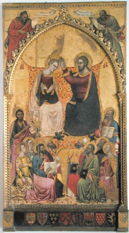 The Coronation of the Virgin with Saints and Prophets van Jacopo di Cione Orcagna