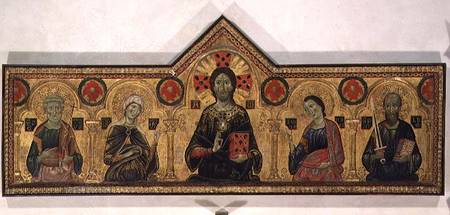 The Redeemer, Virgin and Saints van Jacopo di Meliore