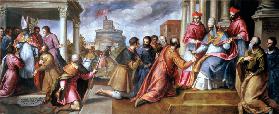 Pius II. gibt Kreuz / Palma il Giovane