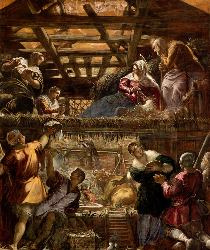 Birth of Christ / Tintoretto / c.1576/81 van Jacopo Robusti Tintoretto