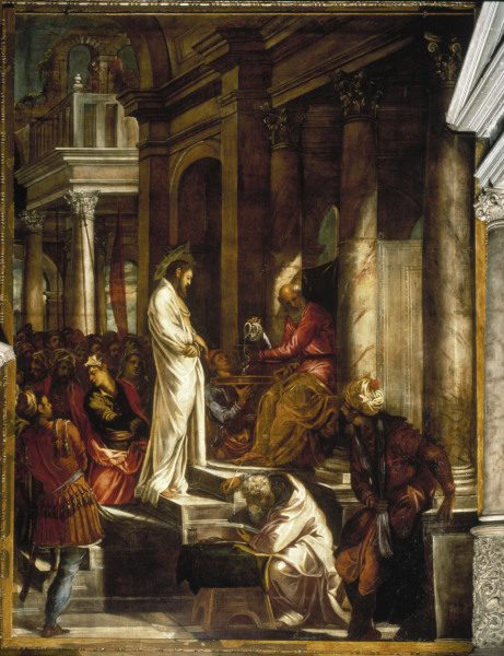 Christ before Pilate / Tintoretto van Jacopo Robusti Tintoretto