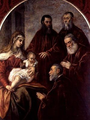 Madonna and Child with Senators van Jacopo Robusti Tintoretto