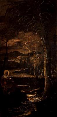 St. Mary of Egypt in the Wilderness van Jacopo Robusti Tintoretto