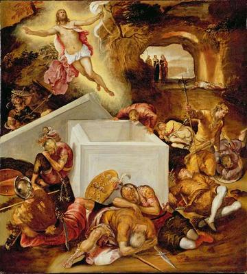 The Resurrection of Christ (oil on canvas) van Jacopo Robusti Tintoretto