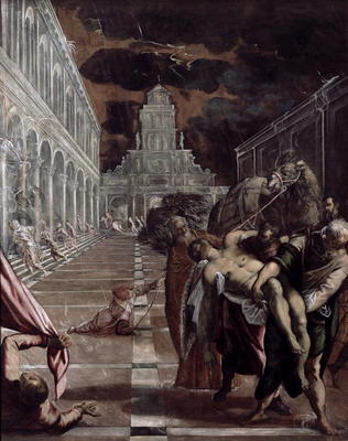 The Stealing of the Body of St. Mark (oil on canvas) van Jacopo Robusti Tintoretto