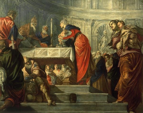Tintoretto / Presentation in the Temple van Jacopo Robusti Tintoretto