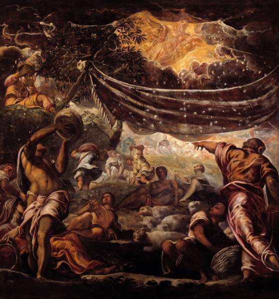 Tintoretto / The Manna Harvest van Jacopo Robusti Tintoretto