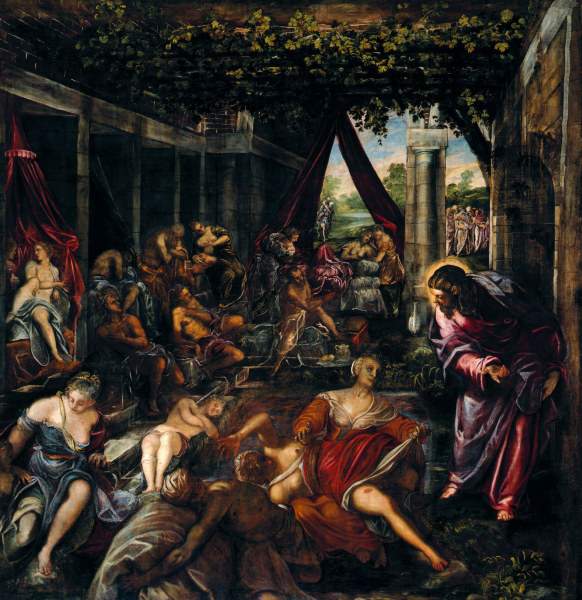 Tintoretto, Healing Sick in Bethesda van Jacopo Robusti Tintoretto