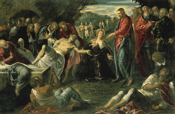 Tintoretto, Raising of Lazarus van Jacopo Robusti Tintoretto