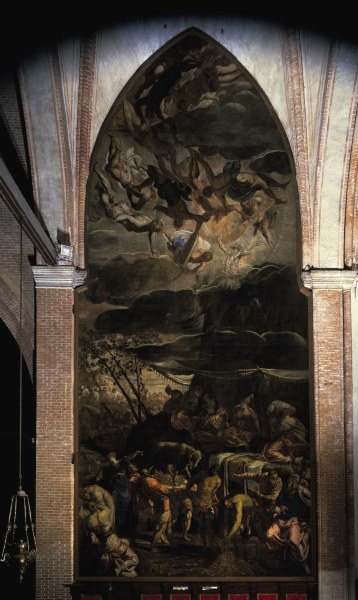 Tintoretto, Worship of Golden Calf van Jacopo Robusti Tintoretto