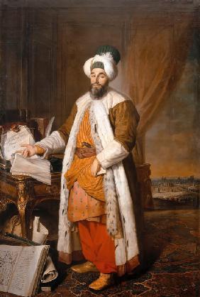 Portrait of Mehemet Said Pacha, Bey of Rumelia, special ambassador of the ottoman Sultan Mahmoud I i
