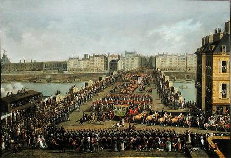 The Imperial Procession Returning to Notre Dame for the Sacred Ceremony of 2nd December 1804, Crossi van Jacques Bertaux