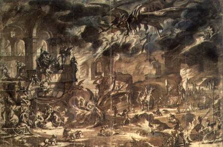 The Temptation of St. Anthony, 1630s (black chalk, pen and ink, brown van Jacques Callot