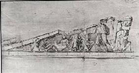 Study of the frieze from a pediment of the Parthenon