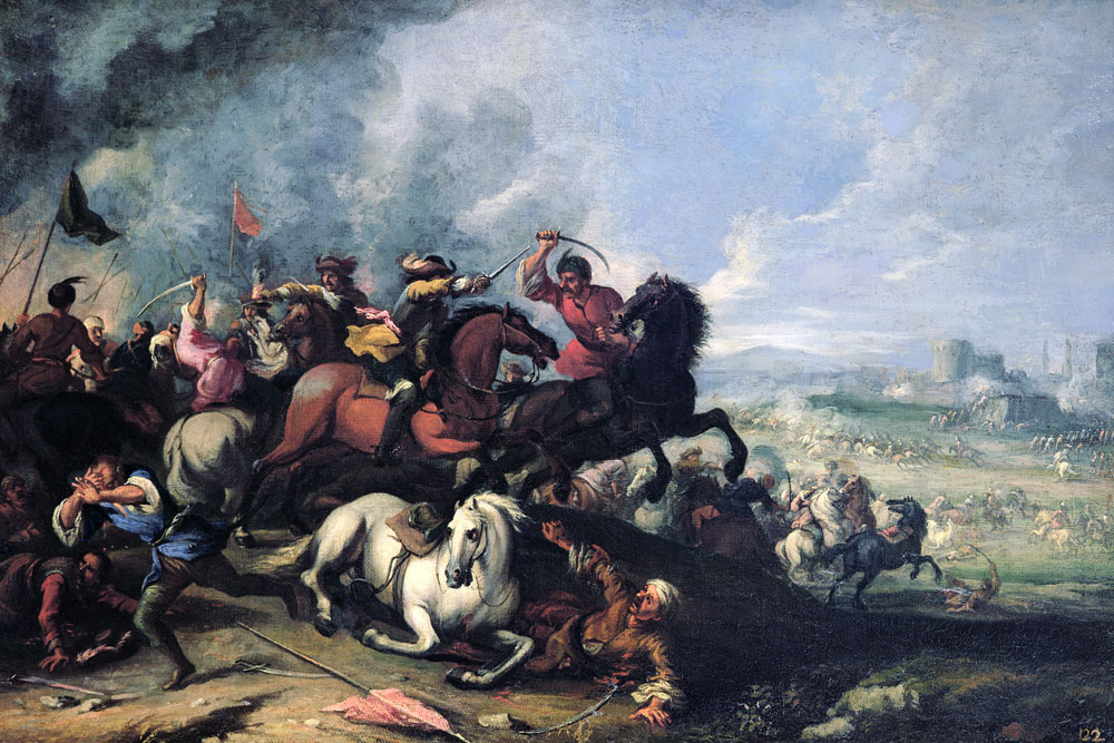 Battle Scene van Jacques Courtois