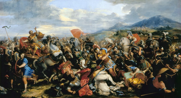 The Battle of Gaugamela in 331 BC van Jacques Courtois
