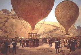 The Departure of Leon Michel Gambetta (1838-82) in the Balloon 'L'Armand-Barbes'
