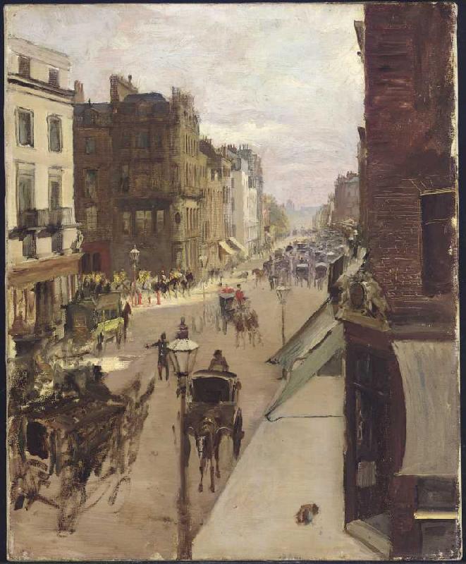 Ein Straßenszene in London. van Jacques-Emile Blanche