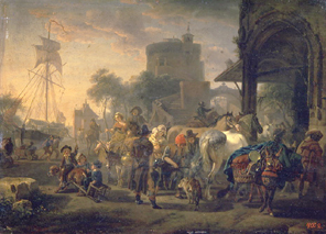 Pferdemarkt van Jacques François J. Swebach