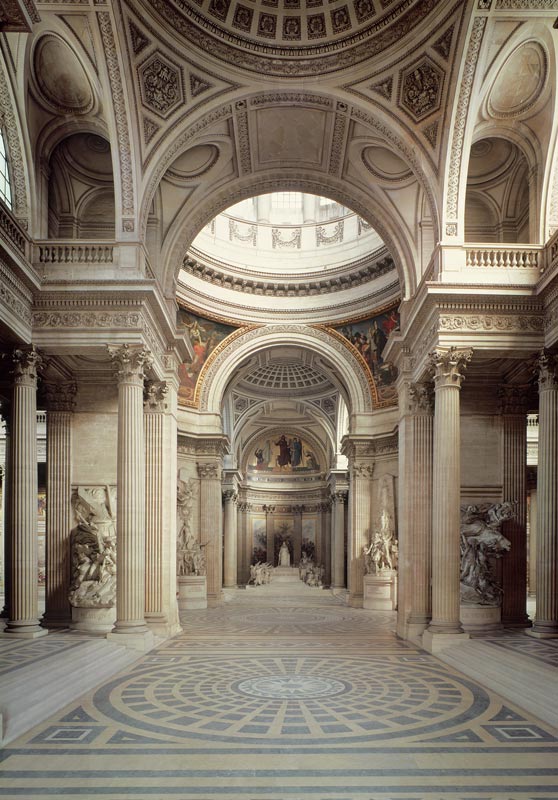 Interior view van Jacques Germain Soufflot