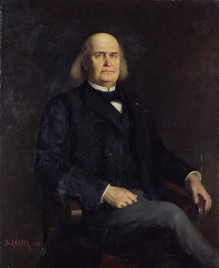 Portrait of Charles Leconte de Lisle (1818-94) van Jacques Leonard Blanquer