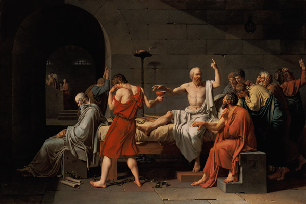 Der Tod des Sokrates van Jacques Louis David