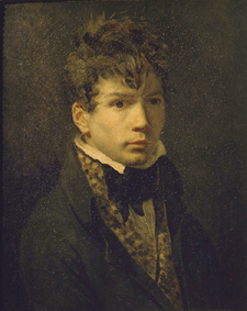 Afbeelding van een jongen man, vermoedelijk Ingres van Jacques Louis David