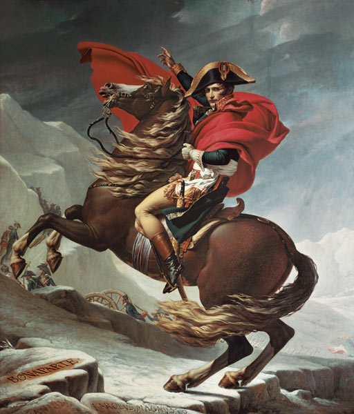 Napoleon Crossing the Alps van Jacques Louis David