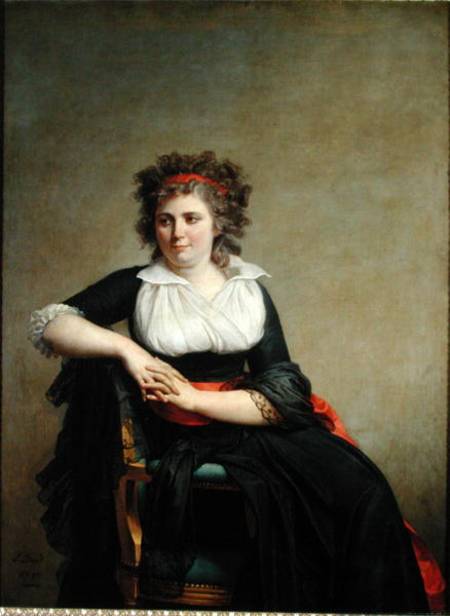 The Marquise d'Orvilliers (1772-1862) (nee Jeanne-Robertine Rilliet) Seated van Jacques Louis David