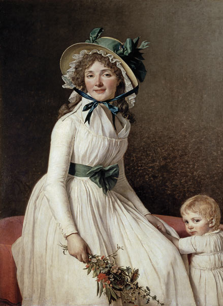 Madame Pierre Seriziat (nee Emilie Pecoul) with her Son van Jacques Louis David