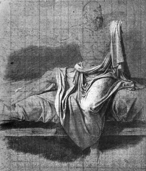 Study for the Death of Socrates van Jacques Louis David