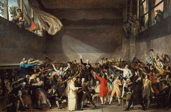 The Tennis Court Oath, 20th June 1789 van Jacques Louis David