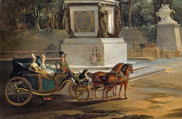The Entrance to the Tuileries from the Place Louis XV in Paris, c.1775 (detail of 209920) van Jacques Philippe Joseph de Saint-Quentin